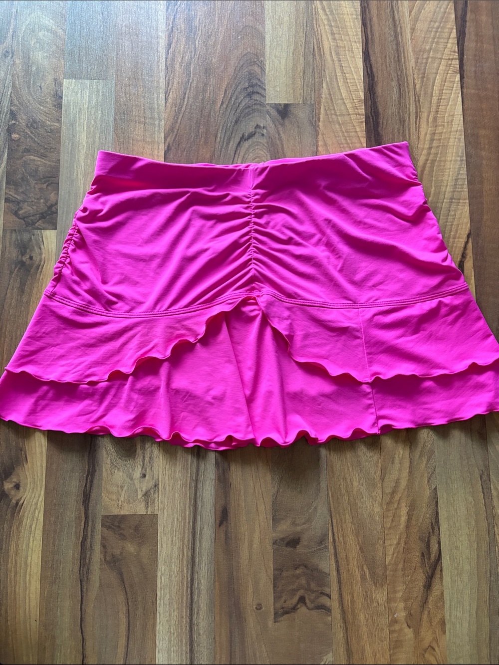 Athleta Women's Ruched Ruffle Active Skirt - Hot Pink Size XL